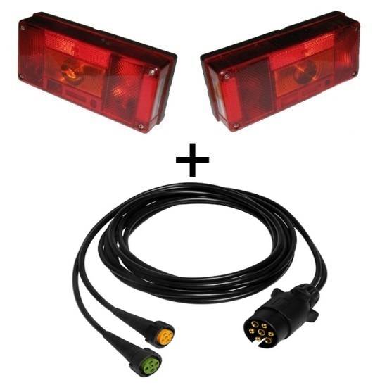 Aspöck Midipoint 1 Set Leuchten rechts + links / Kabel 3 Meter 7polig