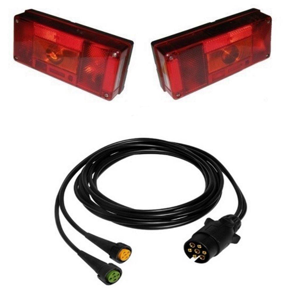 Aspöck Midipoint 1 Set Leuchten rechts + links und Kabel 7 m - 7polig