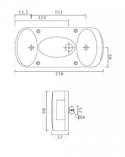 Aspöck Midipoint 2 Set Leuchten rechts + links + Kabel 4 Meter 7 polig