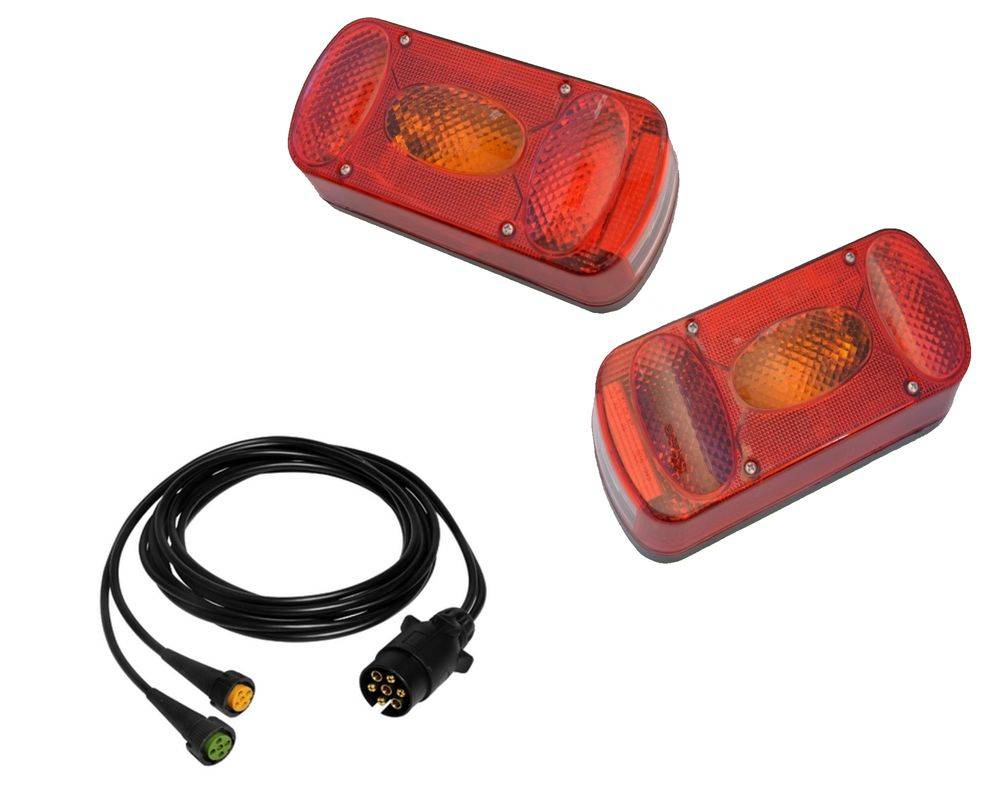 Aspöck Midipoint 2 Set Leuchten rechts + links und Kabel 9m 7-polig