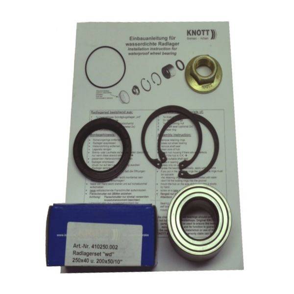 1 x Knott - Radlager - Set - Wasserdicht - Nr.410250.002 - Lager Ø72 / Ø39 x 37mm