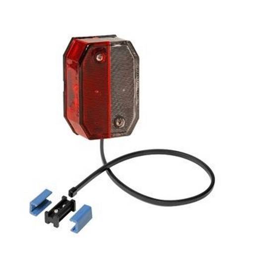 1 Stück Aspöck Flexipoint 1 ROT / WEISS - mit DC Flachkabel, + DC Verbinder + Leuchtmittel 31-6509-047