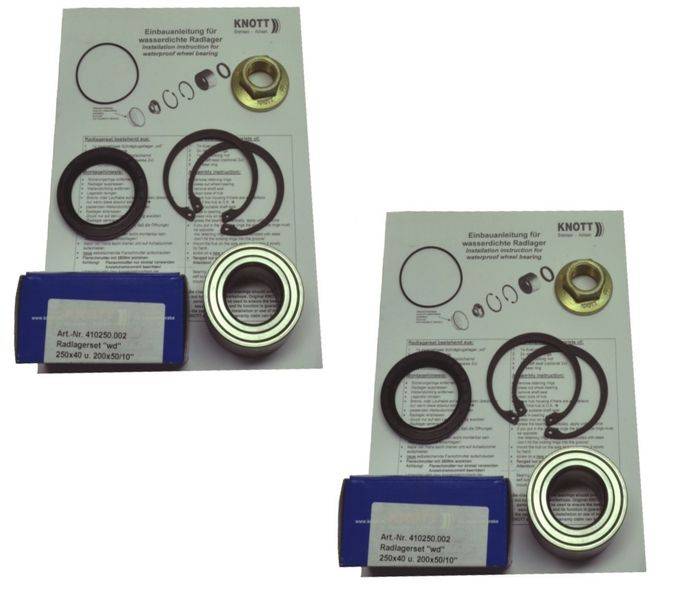 Knott - Radlager - Set für eine Achse - Wasserdicht - Lager Ø72 / Ø39 x 37mm