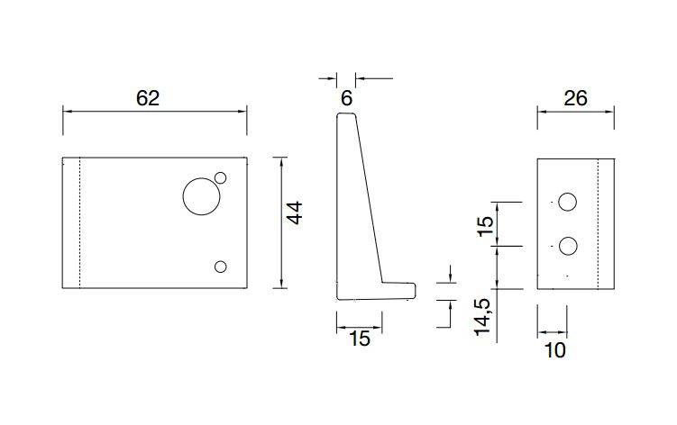 1 Stück Aspöck Halter für Flexipoint 1 - Winkelhalter soft - 15-5316-707