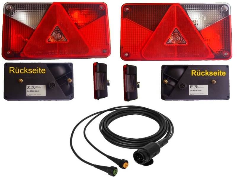 Aspöck Multipoint 5 - Leuchten Set - 13 polig 6,1 m Kabelbaum - Anhänger-Beleuchtung-Set