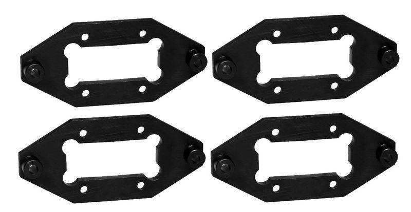 4 Stück Aspöck Flexipoint 1, Halter, Halteplatte beidseitig verwendbar - 15-5316-107