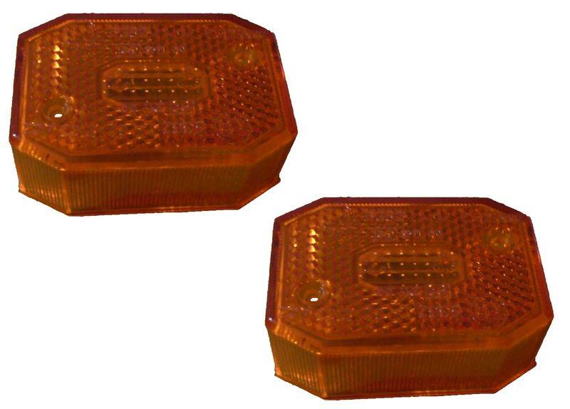 2 x Lichtscheibe Aspöck Flexipoint 1 gelb - Ersatzglas