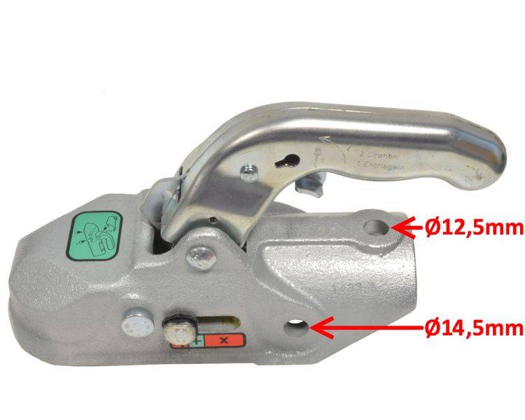 1 x Knott - Kugelkupplung - K35-A - 3500kg - Ø50mm - Bohrungen 14,5/12,5mm