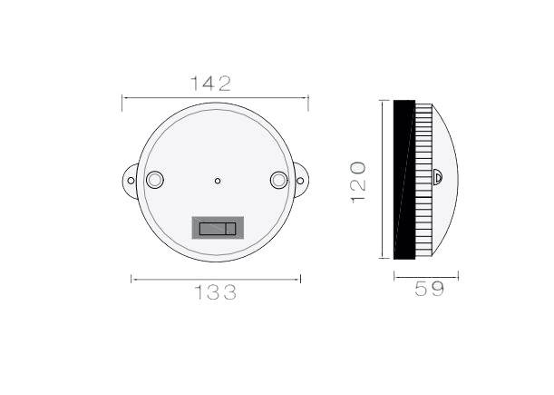 Aspöck Inpoint Innenleuchte mit Schalter 12 Volt ohne Kabel Anhängerinnenleuchte