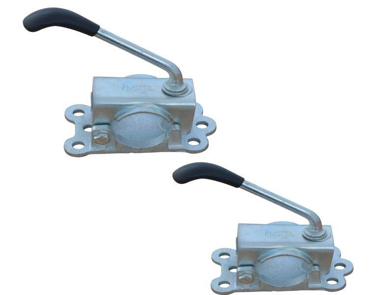 2 Stück- Knott Klemmhalter Ø48 mm - Guß -LBG48 - Klemmschelle für Stützrad / Stützen