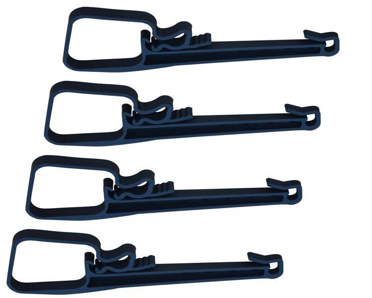 4 Stück - Knott Seilzughalter, Achshalter Bremsseilhalter 80x80 - Knott Nr. 408202.001 Kunststoff