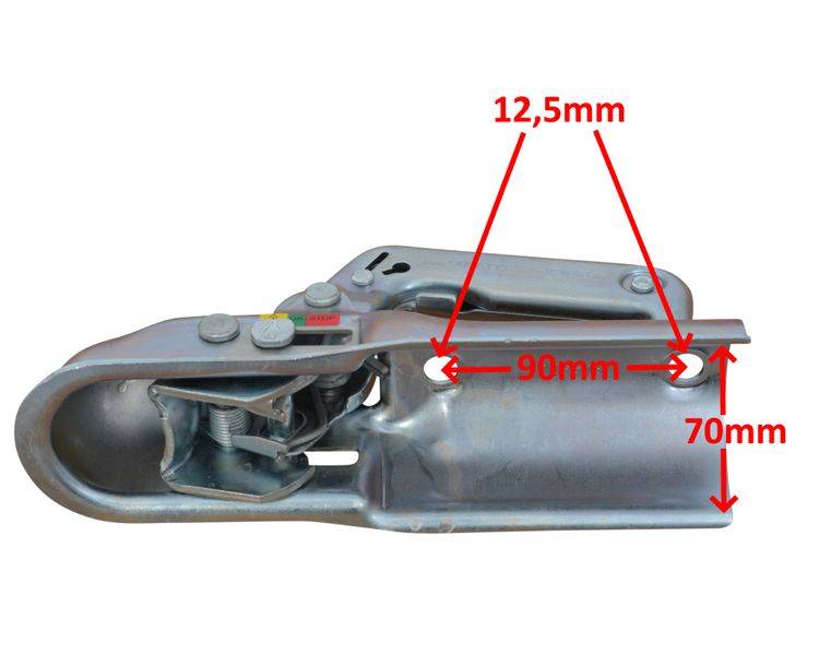 1 Stück - Winterhoff Kugelkupplung WW8C - 800kg - Ø70 mm Rohr - Bohrung 90mm Ø12,5 mm
