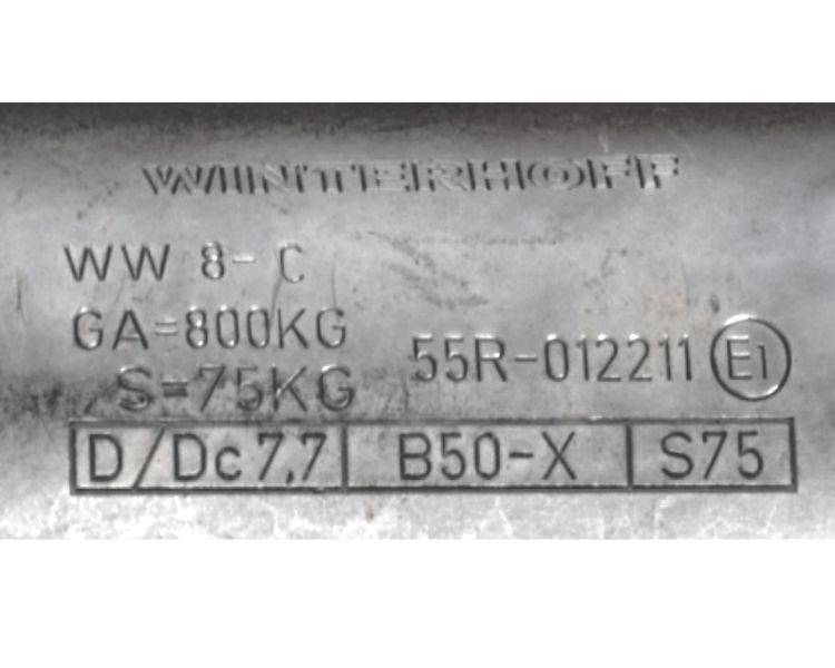 1 Stück - Winterhoff Kugelkupplung WW8C - 800kg - Ø70 mm Rohr - Bohrung 90mm Ø12,5 mm