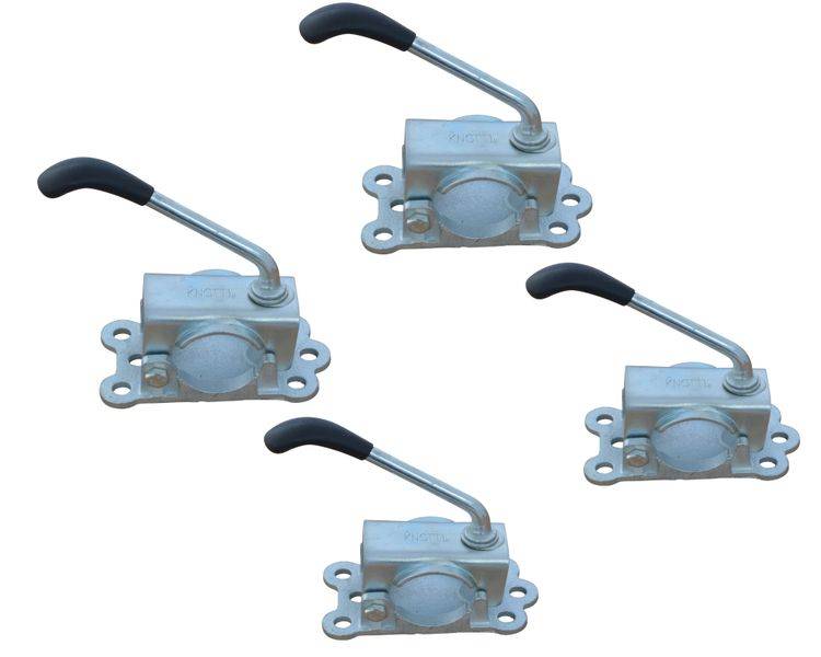 4 Stück- Knott Klemmhalter Ø48 mm - Guß -LBG48 - Klemmschelle für Stützrad / Stützen
