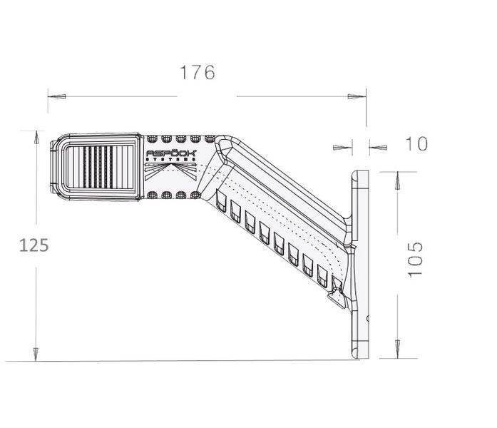 1 Set - Aspöck Superpoint 4 LED - Standard Umrissleuchte - RECHTS + LINKS