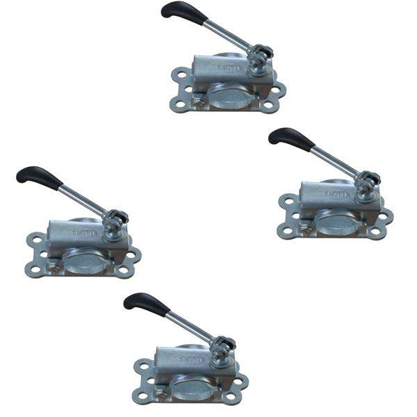 4 Stück - Knott Stützradhalterung Guß - LBG48 Hebel klappbar - für Aussenrohr Ø 48 mm