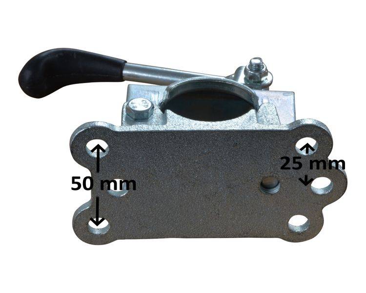 4 Stück - Knott Stützradhalterung Guß - LBG48 Hebel klappbar - für Aussenrohr Ø 48 mm