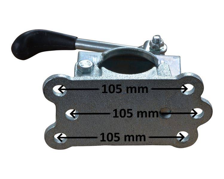 4 Stück - Knott Stützradhalterung Guß - LBG48 Hebel klappbar - für Aussenrohr Ø 48 mm