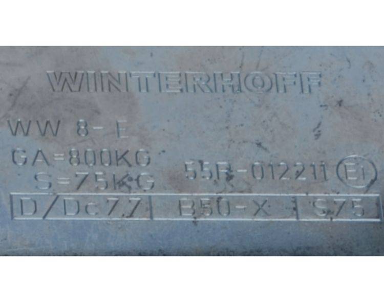 1 Stück - Winterhoff Kugelkupplung WW8E - 800kg - 50 mm vierkant- Bohrung 90mm Ø11 mm