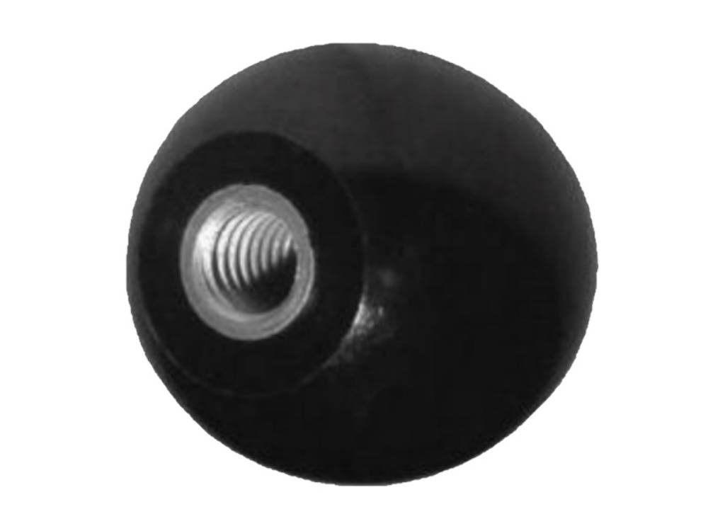 5 Stück - Kugelknopf M 8 - Ø 32 mm - DIN319 - Stahlgewinde - schwarz