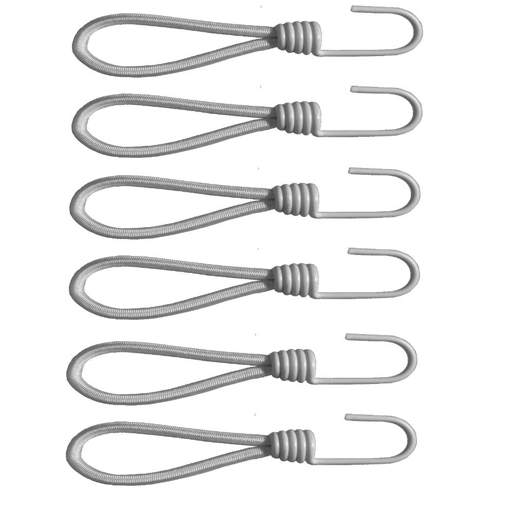 6 Stück Transportnetz - Haken, Expanderhaken, Ladungssicherungsnetz, Spiralhaken