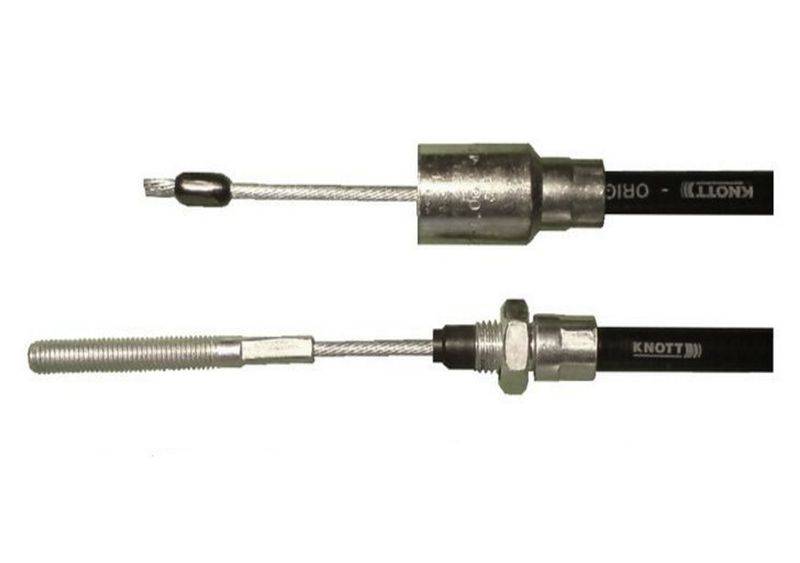 1 x Knott - Bremsseil 33921-1.02 Hüllenlänge: 530 mm - Gesamtlänge: 740 mm