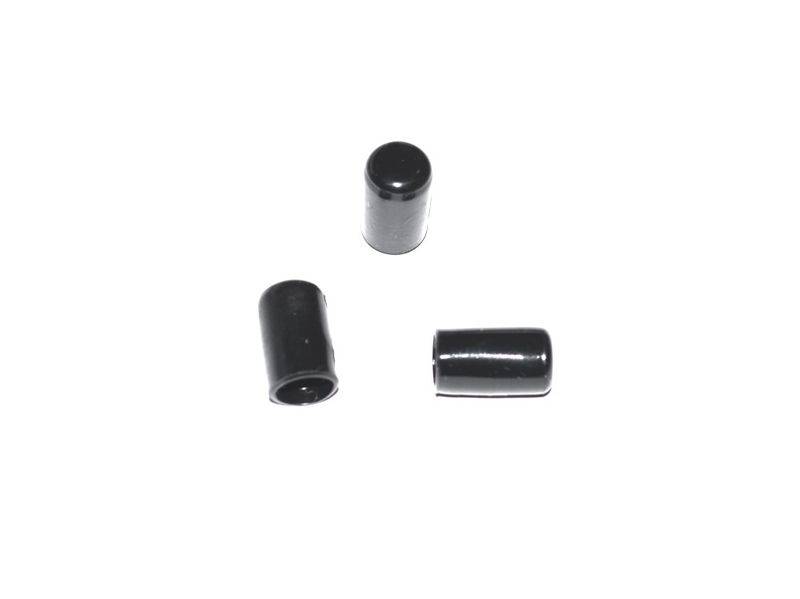 50 x Kappe für Rundrohr Ø=6 mm L=11 mm schwarz PVC