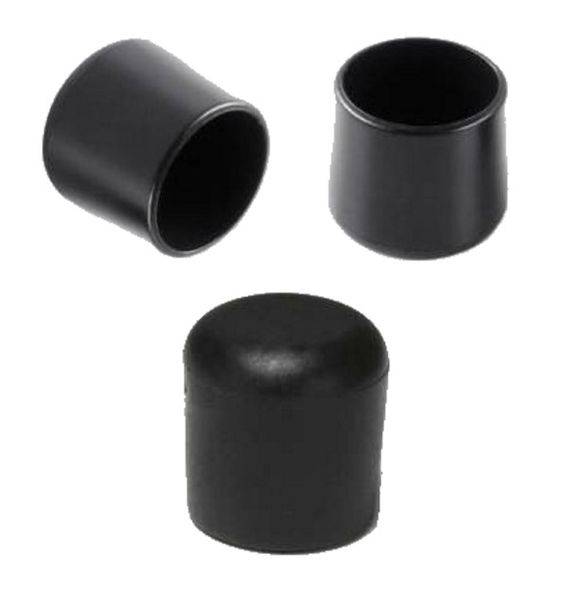 50 x Kappe für Rundrohr D=10/11 mm L=12,5 mm schwarz PVC