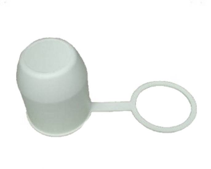 2 Stück - Schutzkappe für Kupplungskugel mit Schlaufe weiß
