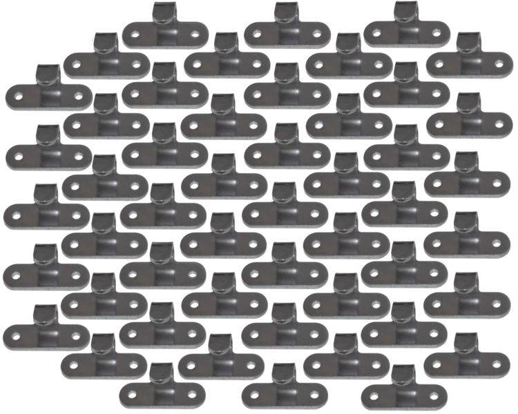 50 x Lochhaken Planenhaken verzinkt - Abspannhaken 2-Loch