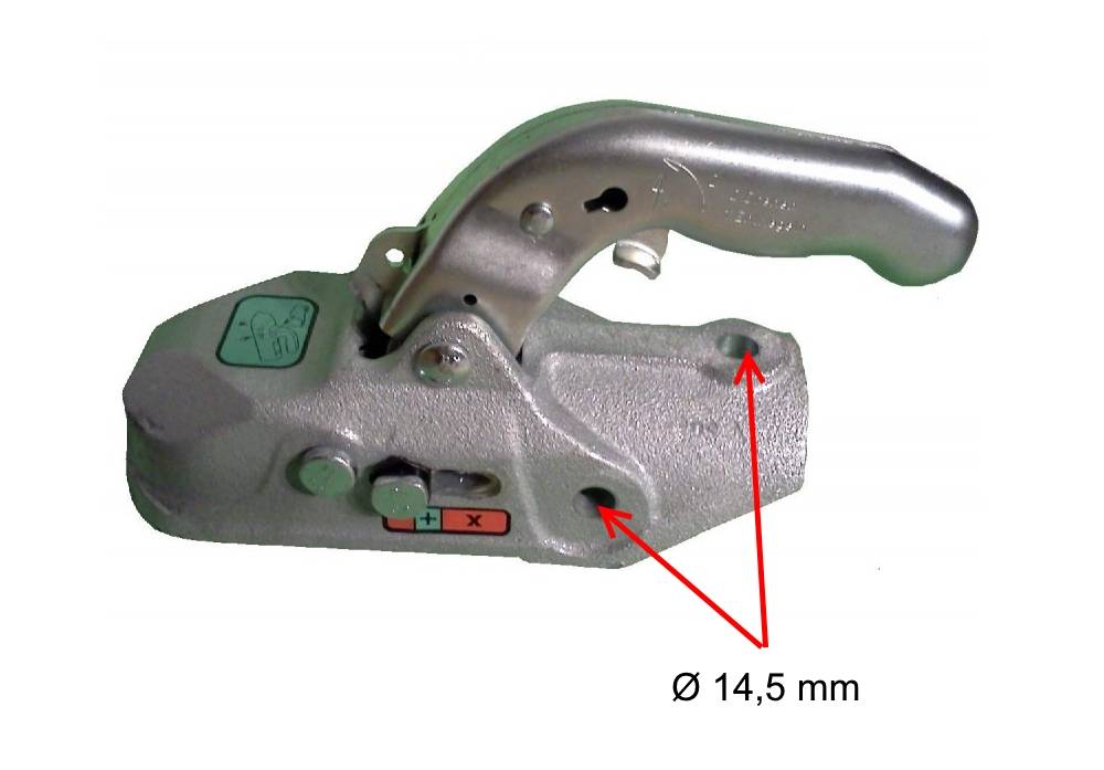 1x Knott - Kugelkupplung - K27-A - 2700kg - Ø50mm - Bohrungen 14,5mm