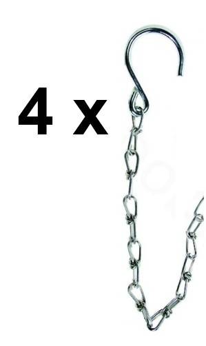 4 Stück - Sicherungskettchen verzinkt - Sicherungskette für Bordwandverriegel