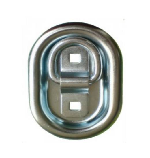 1 Stück - Zurringe Oval 104 x 70 mm - 400 daN - verzinkt - Zurrmulden