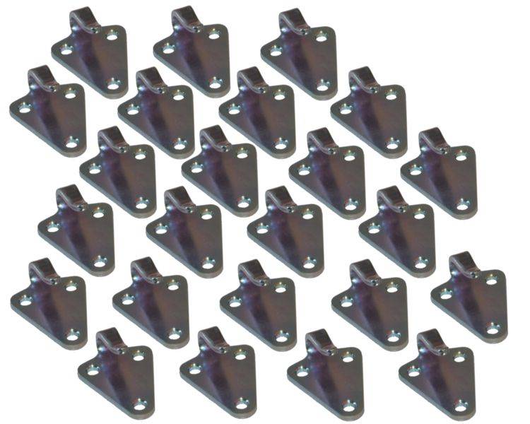 24 Stück - Dreiloch - Planenhaken - gestanzte Ausführung - Stahl verzinkt