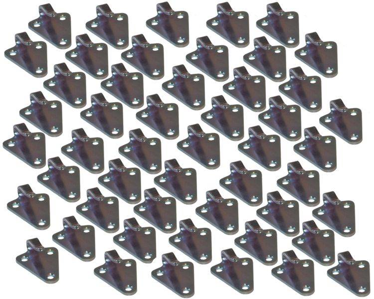 50 Stück - Dreiloch - Planenhaken - gestanzte Ausführung - Stahl verzinkt