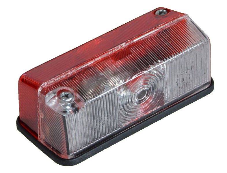 1 x Begrenzungsleuchte Umrißleuchte rot/weiß + Glühbirne