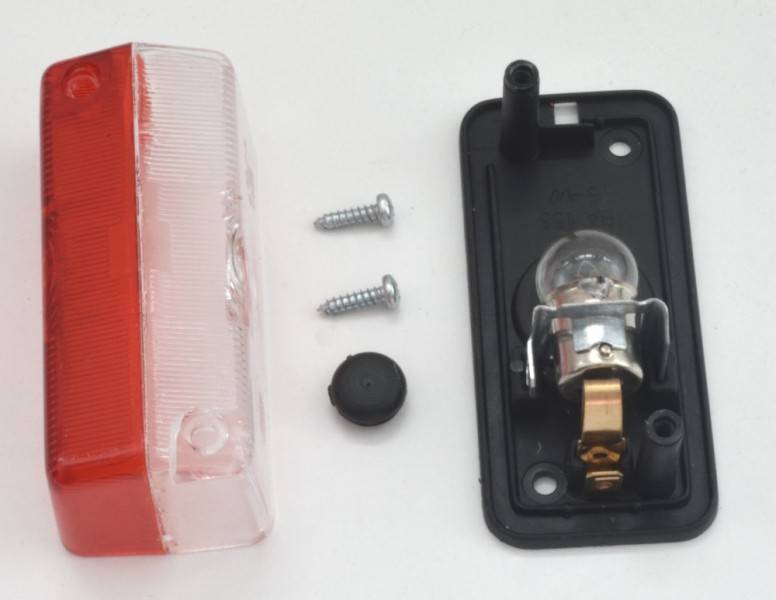 1 x Begrenzungsleuchte Umrißleuchte rot/weiß + Glühbirne