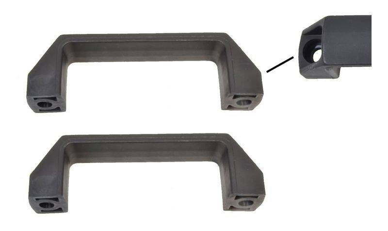 2 Stück Handgriff / Rangiergriff Kunststoff schwarz