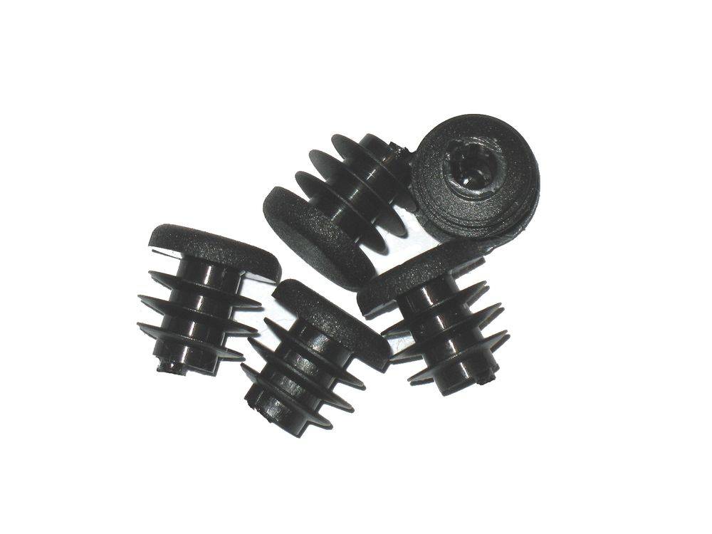 25 x Lamellenstopfen Rundrohrstopfen Ø 15 mm (Außen) Stopfen SCHWARZ