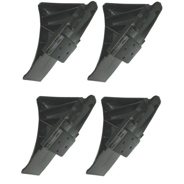 4 Stück Unterlegkeile mit Halter - Schwarz - max.1600 kg