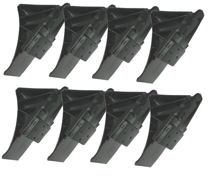 8 Stück Unterlegkeile mit Halter - Schwarz - max.1600 kg