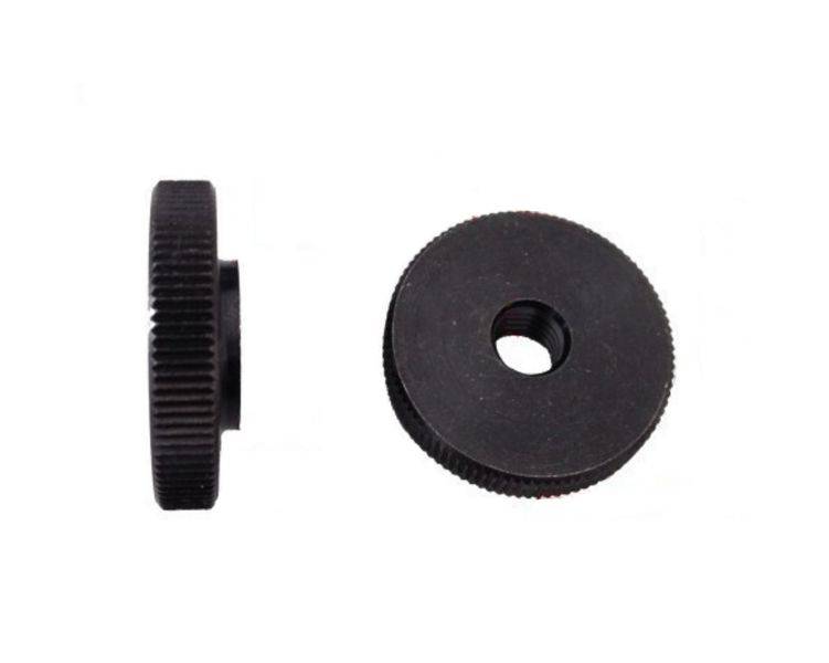 5 Stück - Rändelmutter - M4 Metall, massiv Stahl - brüniert DIN 467