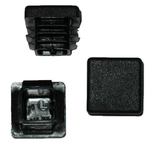 20 x Lamellenstopfen Vierkantrohrstopfen 20 x20 mm (Außen) Stopfen SCHWARZ