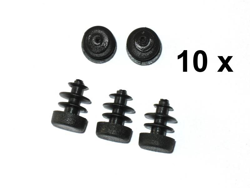 10 x Lamellenstopfen Rundrohrstopfen Ø 12 mm (Außen) Stopfen SCHWARZ