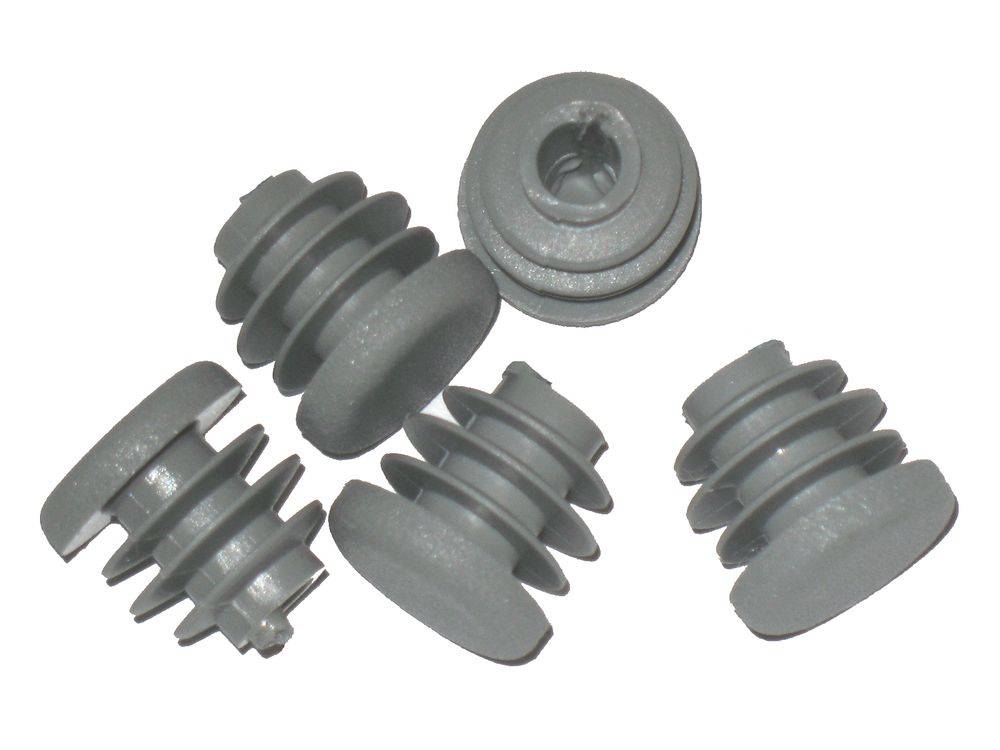 25 Stück Lamellenstopfen Rundrohrstopfen Ø 18 mm (Außen) Stopfen GRAU