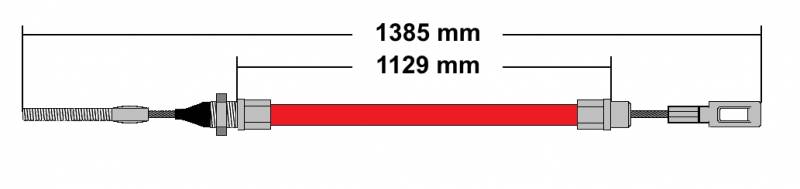 2x ALKO - Bremsseil Longlife - HL: 1129mm - GL: 1385mm 208.880.04.01