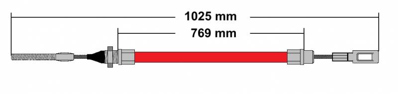 2x ALKO - Bremsseil Longlife - HL: 769mm - GL: 1025mm 208.880.04.03