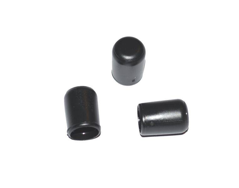 100 x Kappe für Rundrohr D=16 mm L=20 mm schwarz PVC