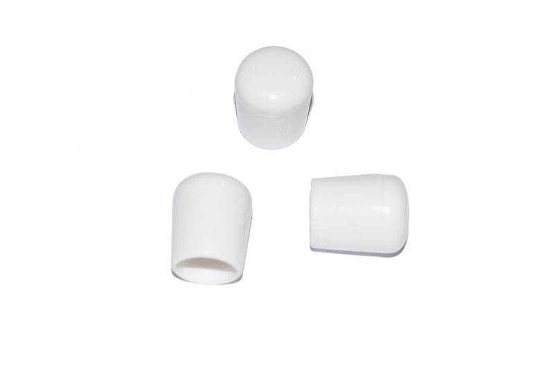 250 x Kappe für Rundrohr D=12/13 mm L= 15 mm weiss PVC