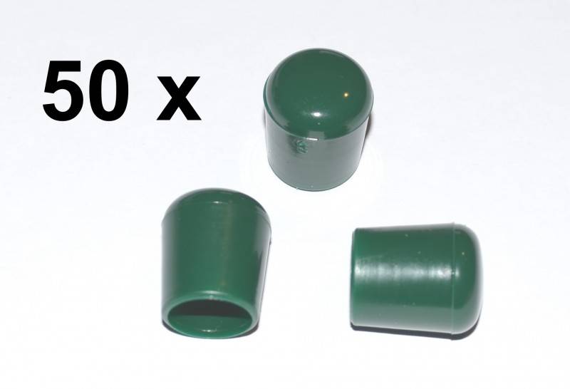 50 Stück - Abschlußkappe für Rundrohr für Rohre / Stäbe Ø 16 mm